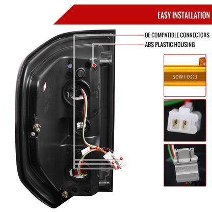 2009-2014 Ford F-150 LED Tail Lights with LED Bar (Matte Black Housing/Clear Lens)