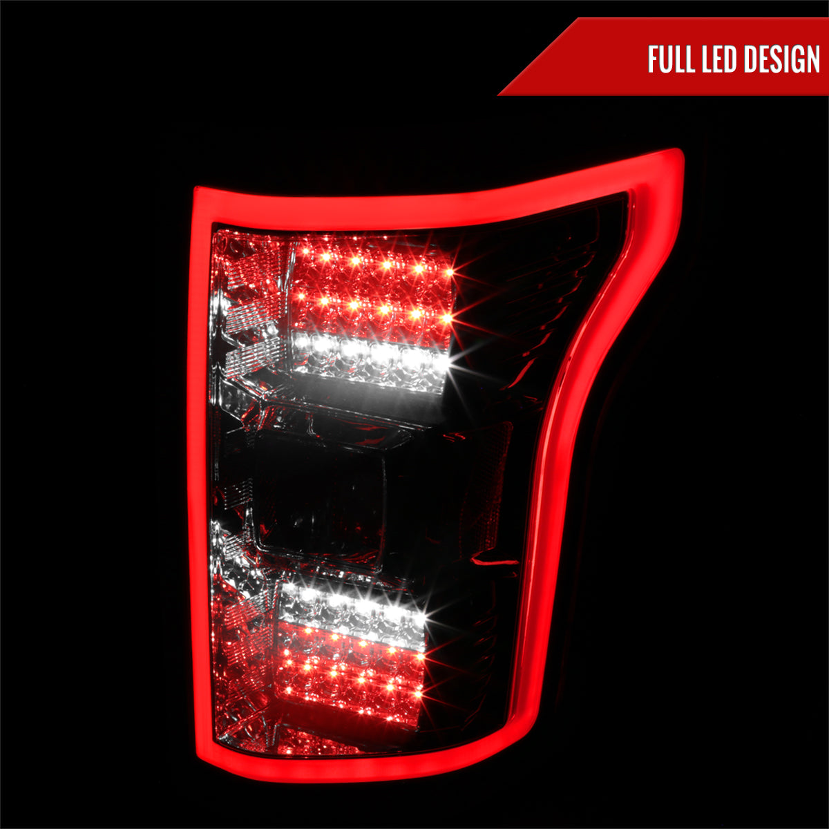 2018-2020 Ford F-150 LED Tail Lights (Chrome Housing/Smoked Lens)