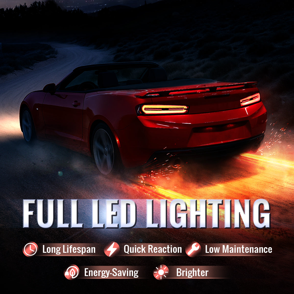 2021??2023 Ford F-150 LED Tail Lights w/ Switchback Sequential Turn Signals (Glossy Black Housing / Smoked Lens)
