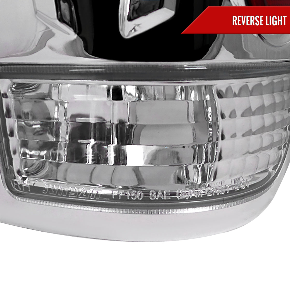 1997-2007 Ford F-150/F-250/F-350/F-450/F-550 Retro Style Tail Lights (Chrome Housing/Clear Lens)