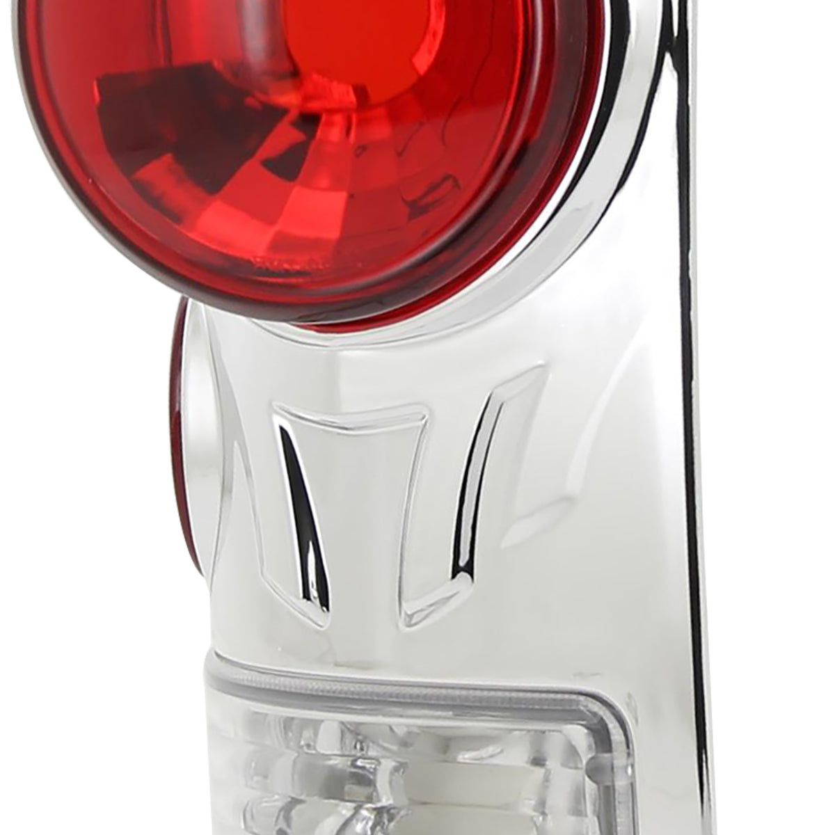1997-2007 Ford F-150/F-250/F-350/F-450/F-550 Retro Style Tail Lights (Chrome Housing/Clear Lens)