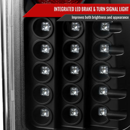 1997-2007 Ford F-150/F-250/F-350/F-450/F-550 Styleside V2 LED Tail Lights (Matte Black Housing/Clear Lens)