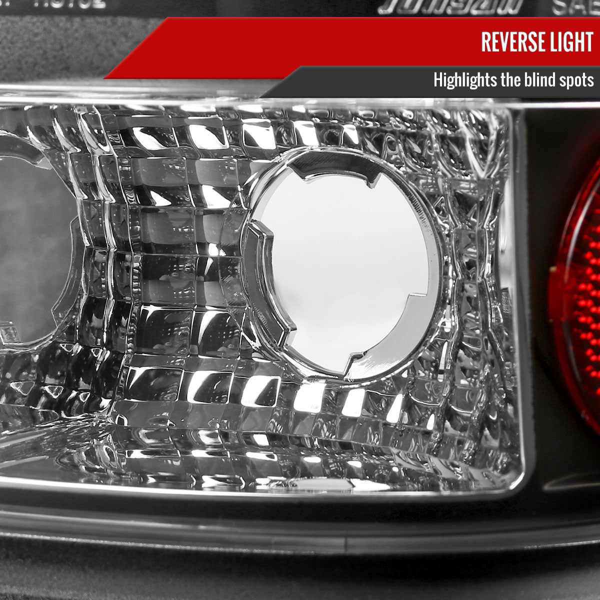 1997-2007 Ford F-150/F-250/F-350/F-450/F-550 Styleside V2 LED Tail Lights (Matte Black Housing/Clear Lens)