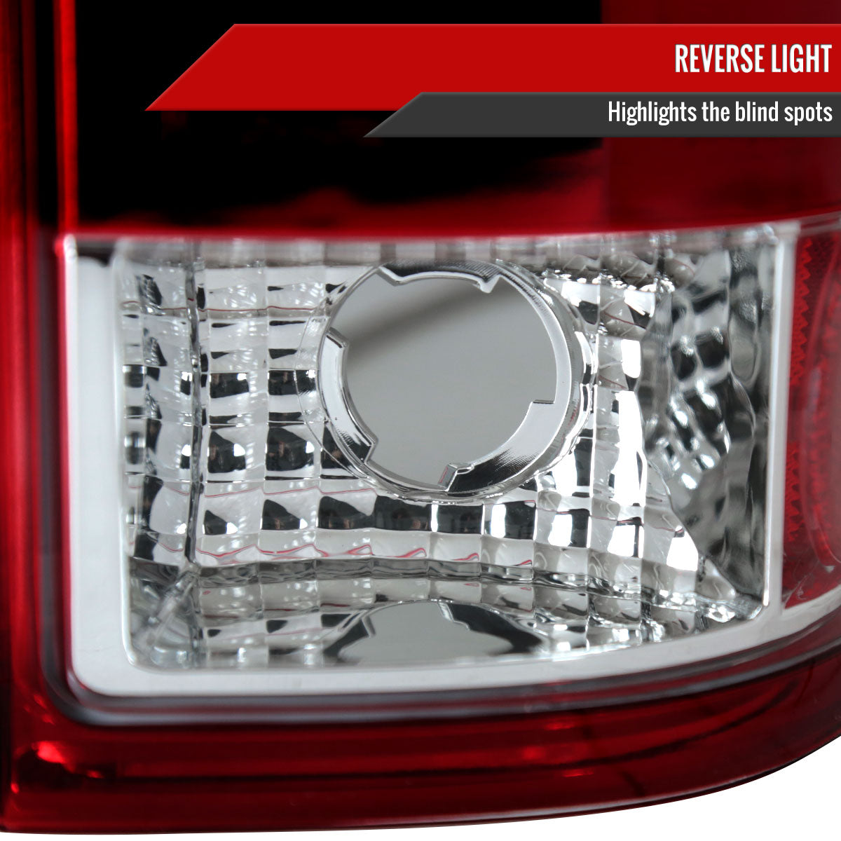 1997-2007 Ford F-150/F-250/F-350/F-450/F-550 Styleside LED Tail Lights (Chrome Housing/Red Clear Lens)