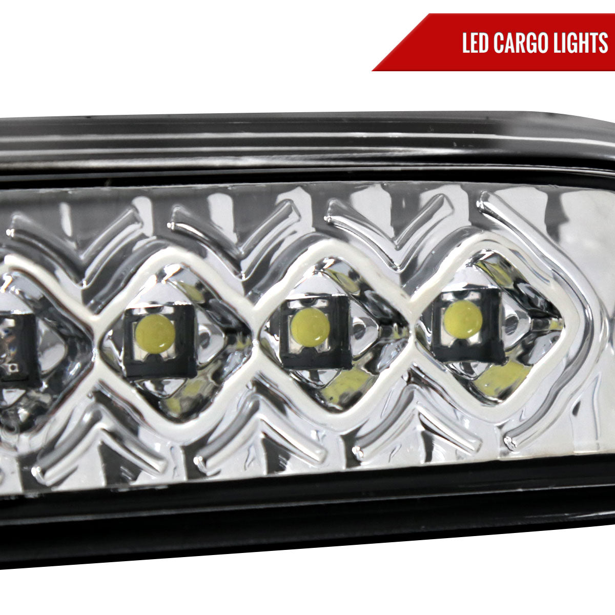 1993-2016 Ford F-250/F-350/F-450/F-550/Ranger Mazda B Series Pickup LED 3rd Brake Tail Light (Chrome Housing/Clear Lens)