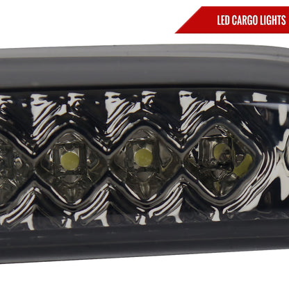 1993-2016 Ford F-250/F-350/F-450/F-550/Ranger Mazda B Series Pickup LED 3rd Brake Tail Light (Chrome Housing/Smoked Lens)