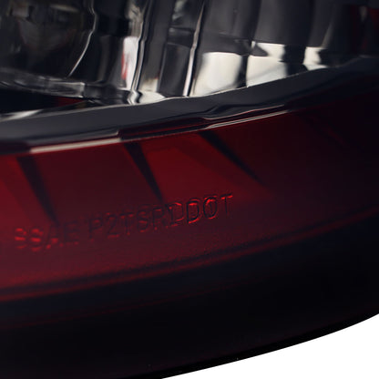 2014-2019 Ford Fiesta Hatchback LED Bar Tail Lights (Chrome Housing/Red Smoked Lens)