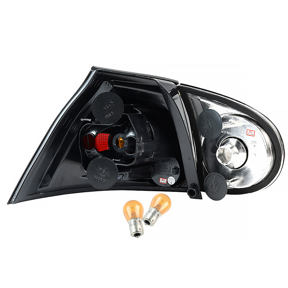 2006-2009 Volkswagen Golf GTI Mk5/Rabbit/R32 Tail Lights (Matte Black Housing/Clear Lens)