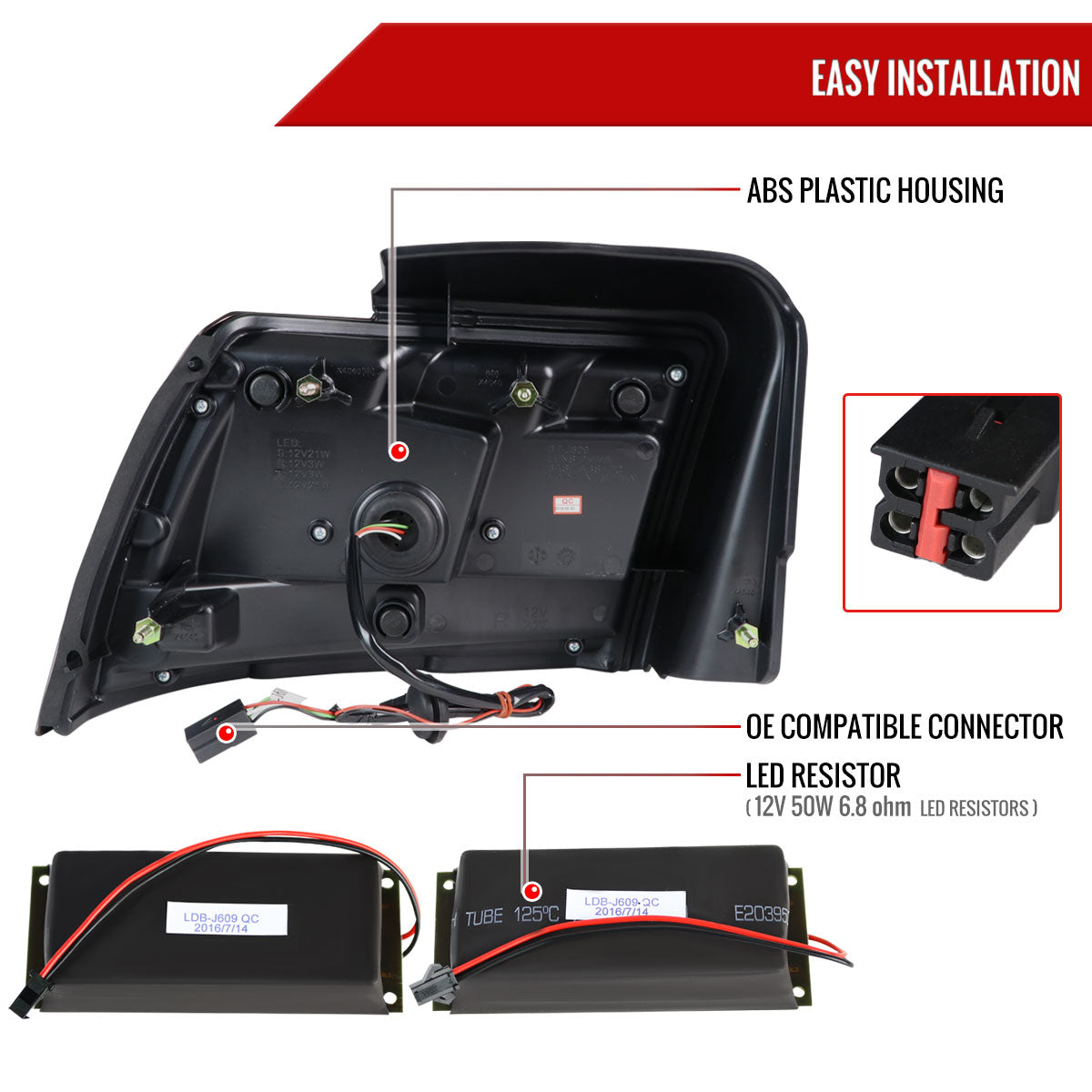 1999-2004 Ford Mustang Sequential LED Tail Lights (Chrome Housing/Red Smoked Lens)