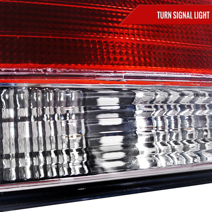 1997-2001 Honda Prelude Tail Lights (Chrome Housing/Red Clear Lens)