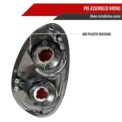 2001-2005 Chrysler PT Cruiser Tail Lights (Chrome Housing/Smoked Lens)