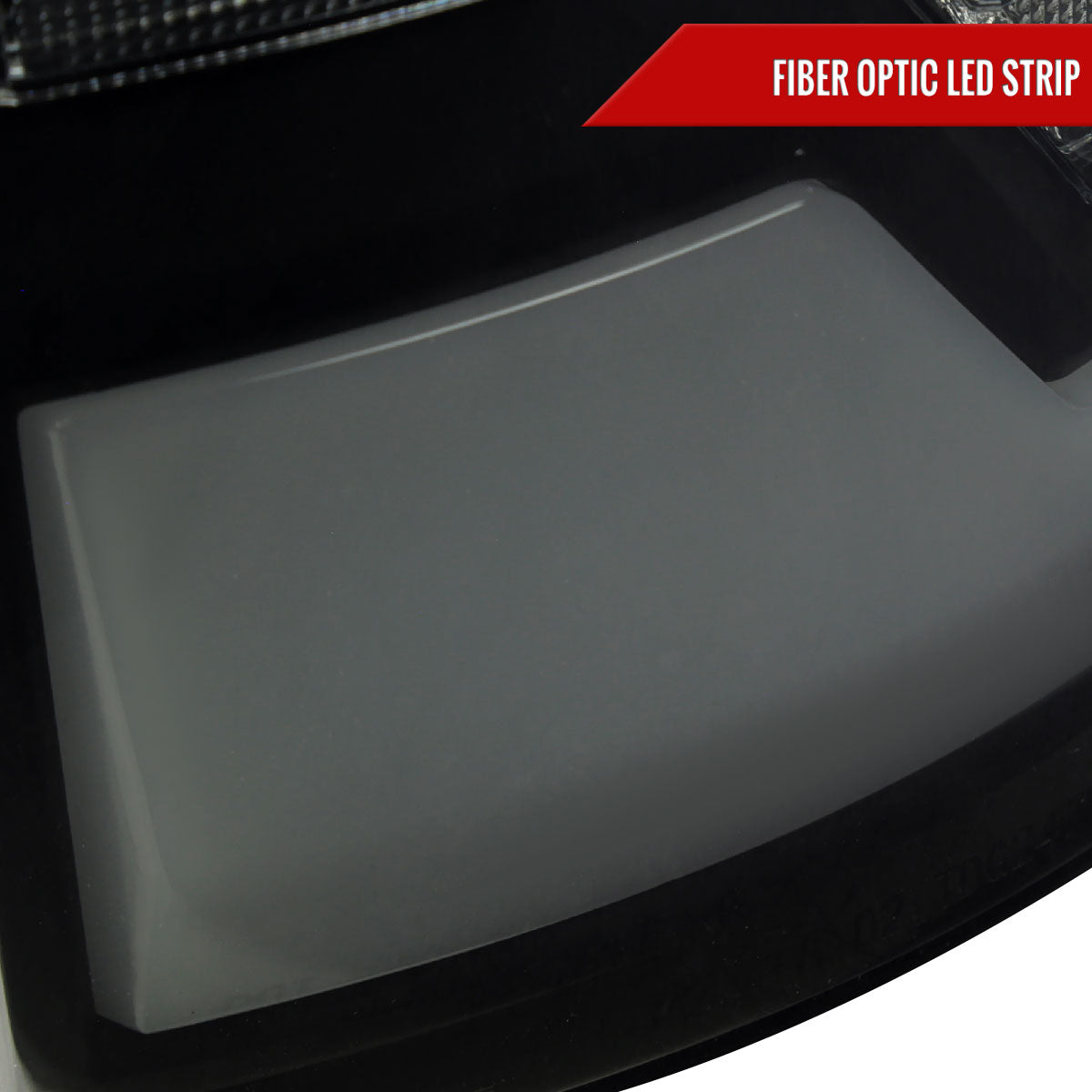2002-2006 Dodge RAM 1500/2500/3500 White LED Bar Tail Lights (Matte Black Housing/Smoked Lens)