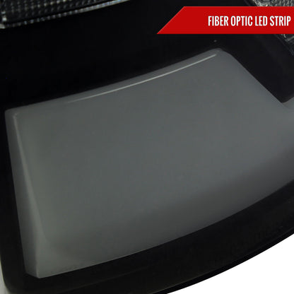 2002-2006 Dodge RAM 1500/2500/3500 White LED Bar Tail Lights (Matte Black Housing/Smoked Lens)