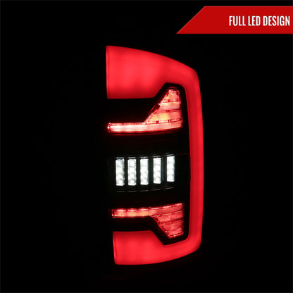 2002-2006 Dodge RAM 1500/2500/3500 Red LED Bar Tail Lights (Matte Black Housing/Clear Lens)