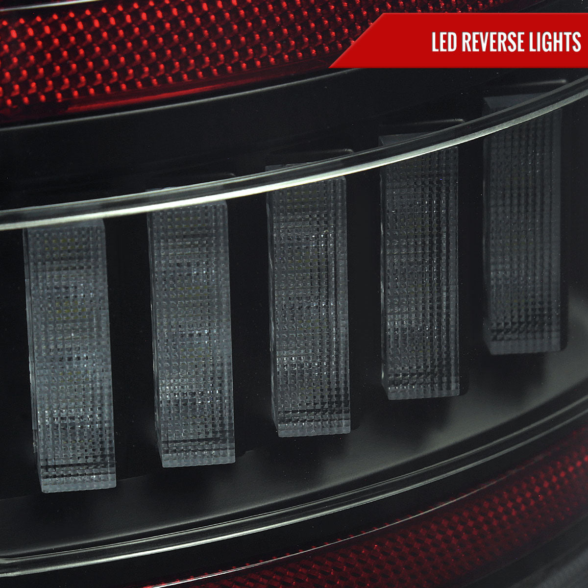 2007-2009 Dodge RAM 1500/2500/3500 White LED Bar Tail Lights (Matte Black Housing/Smoked Lens)