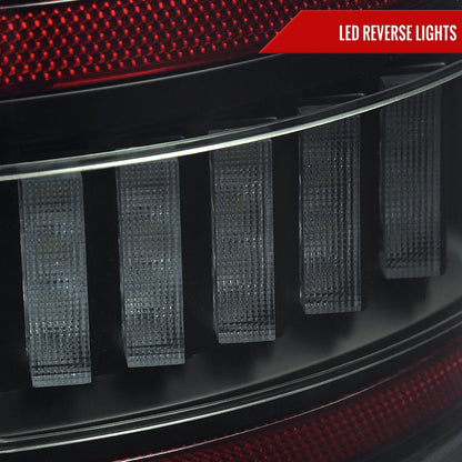 2007-2009 Dodge RAM 1500/2500/3500 White LED Bar Tail Lights (Matte Black Housing/Smoked Lens)