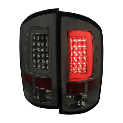 2007-2009 Dodge RAM 1500/2500/3500 LED Tail Lights (Chrome Housing/Smoked Lens)