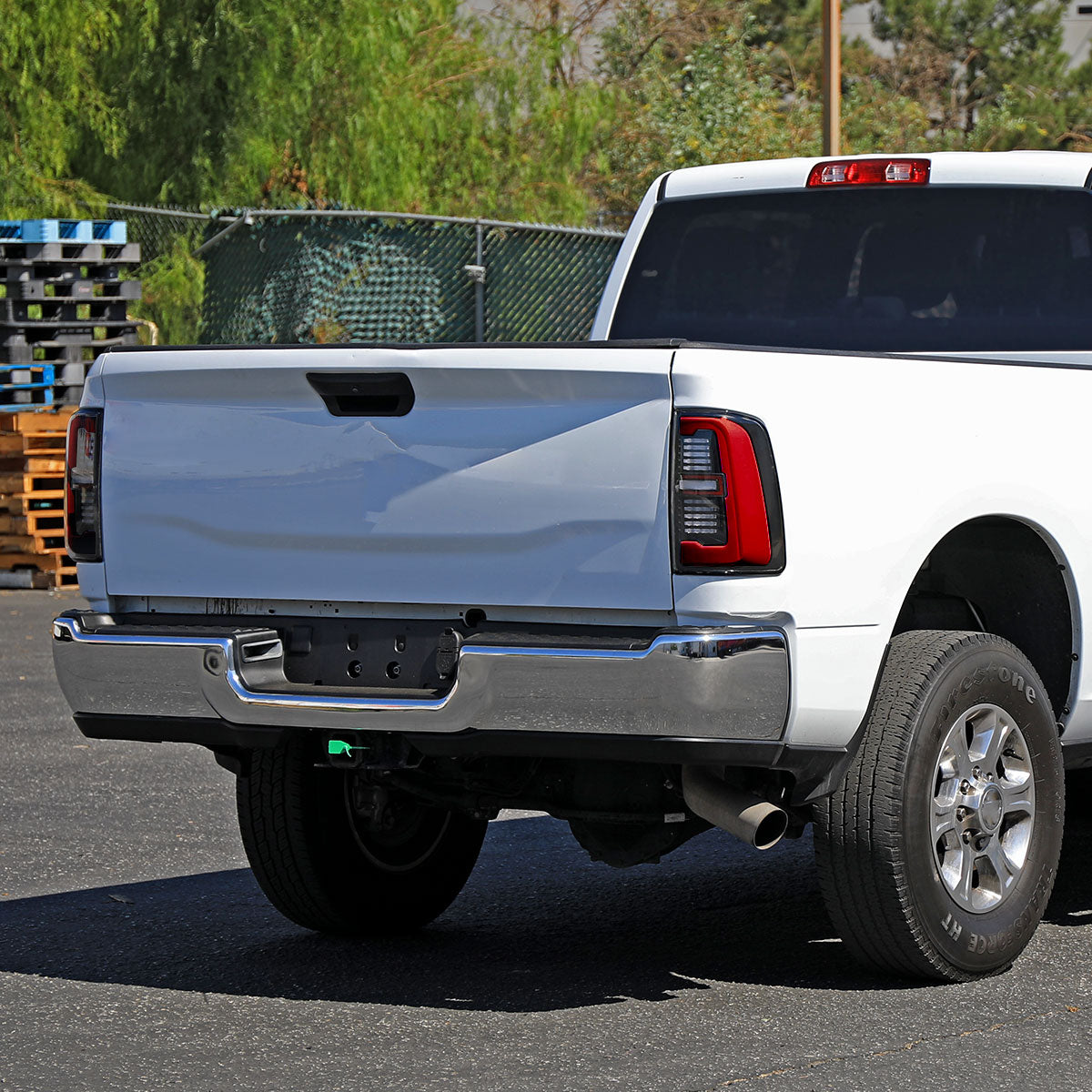 2019-2024 Dodge RAM 2500/3500 Red LED Bar Sequential Signal Tail Lights (Black Housing / Clear Lens)