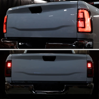 2019-2024 Dodge RAM 2500/3500 LED Sequential Signal Tail Lights (Black Housing / Smoked Lens)