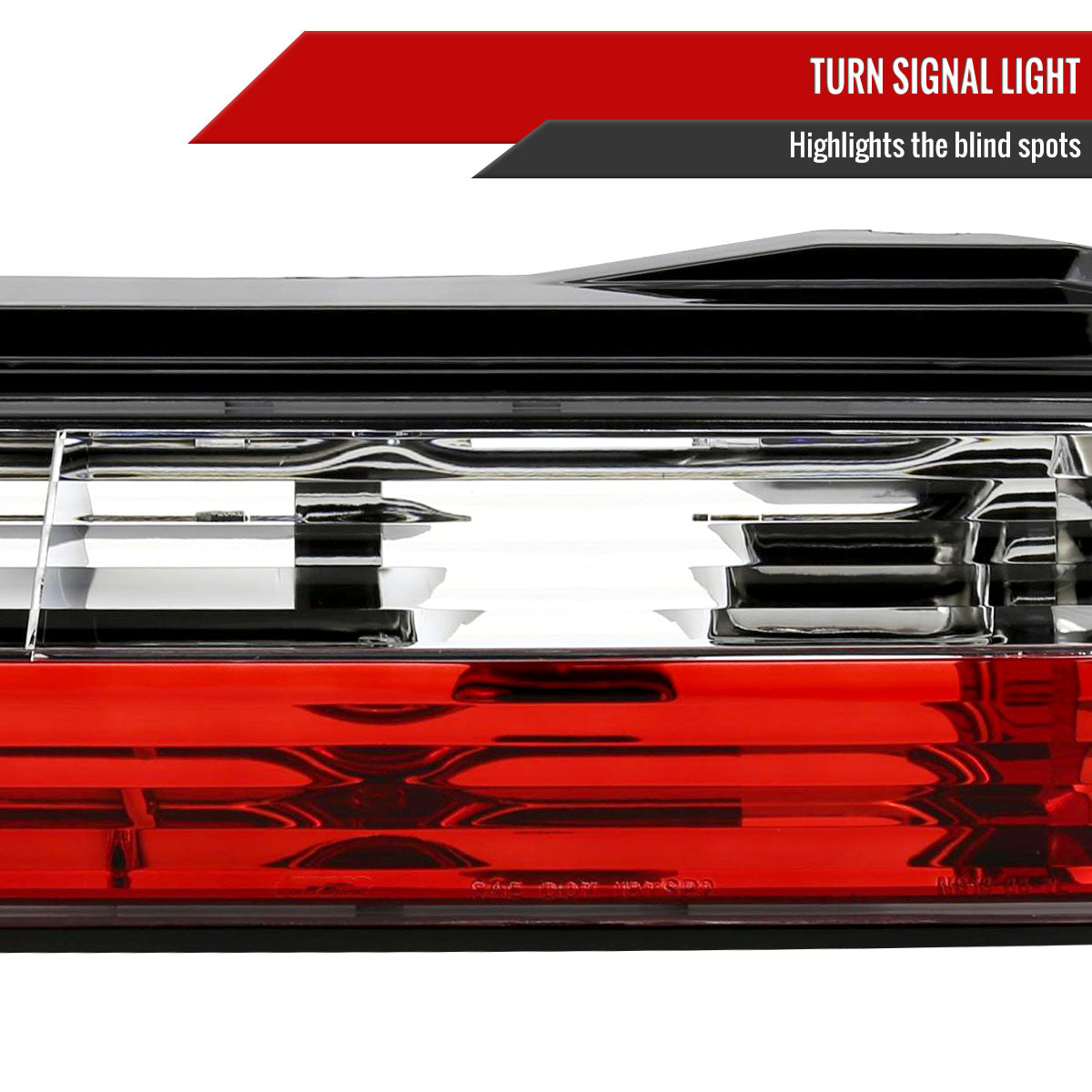 1989-1994 Nissan 240SX S13 Coupe Tail Lights (Chrome Housing/Red Clear Lens)