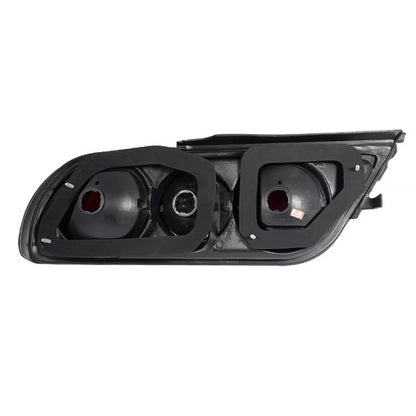 1989-1994 Nissan 240SX S13 Hatchback Tail Lights (Chrome Housing/Smoked Lens)