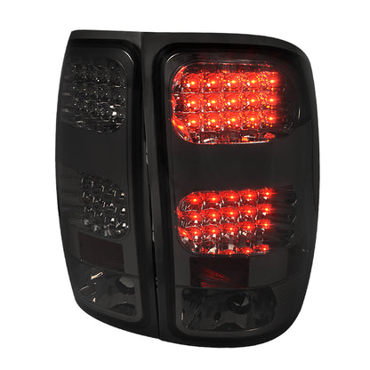 2007-2014 GMC Sierra LED Tail Lights (Chrome Housing/Smoked Lens)