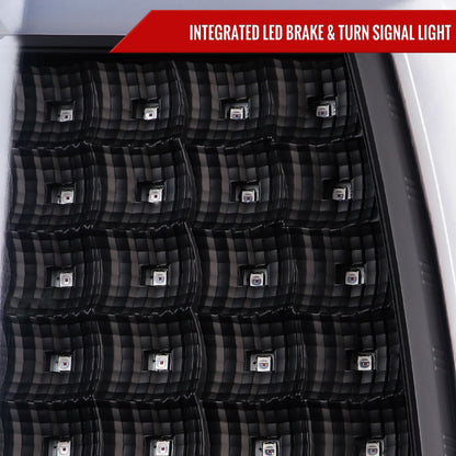 2007-2013 GMC Sierra 1500 / 2007-2014 Sierra 2500HD 3500HD C-Bar LED Tail Lights (Matte Black Housing/Clear Lens)