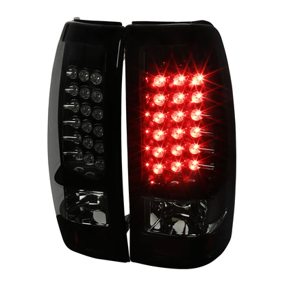 2003-2006 Chevrolet Silverado LED Tail Lights (Glossy Black Housing/Smoked Lens)