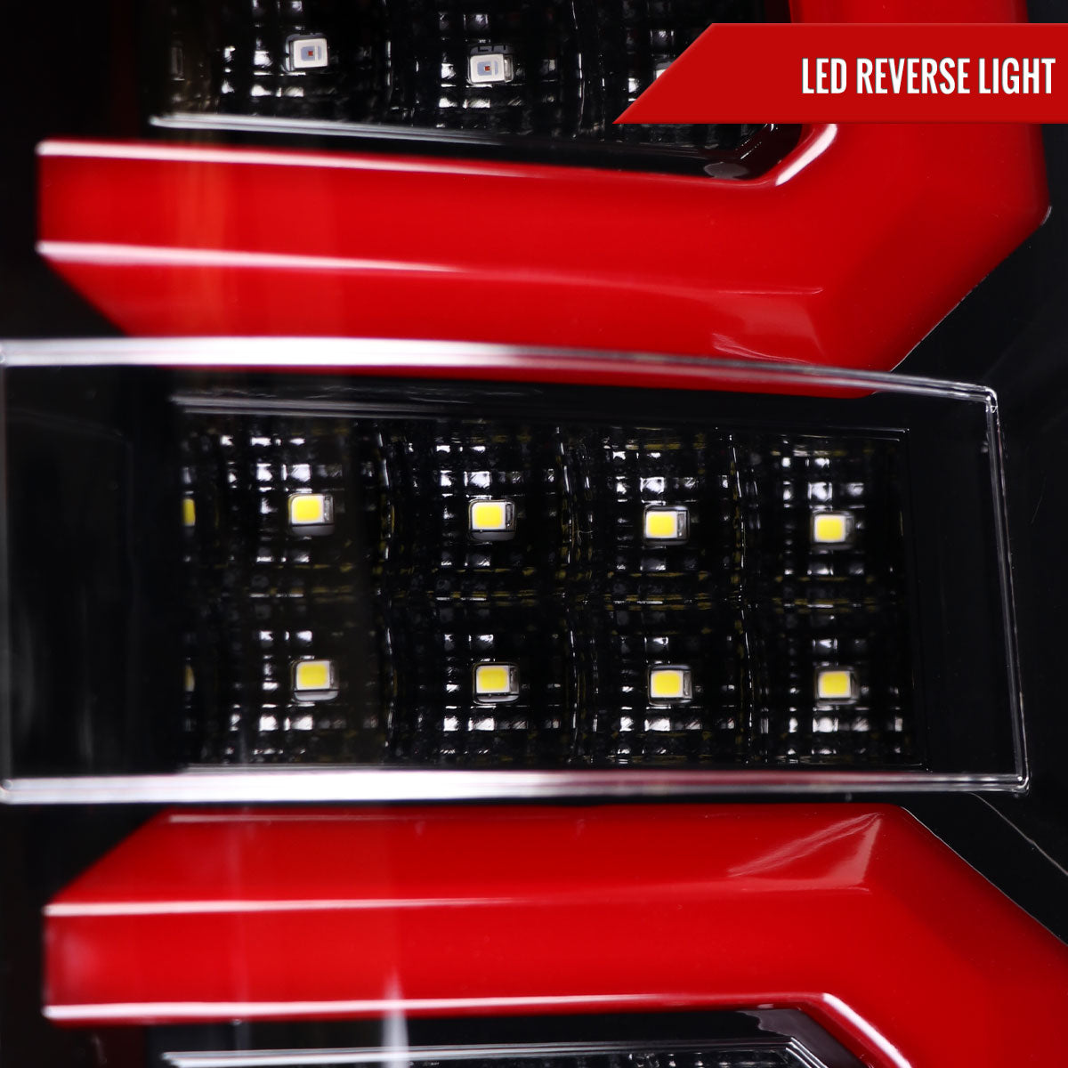 2007-2013 Chevrolet Silverado 1500/ 2007-2014 Silverado 2500HD/3500HD LED Tail Lights with Red LED Bar (Jet Black Housing/Clear Lens)