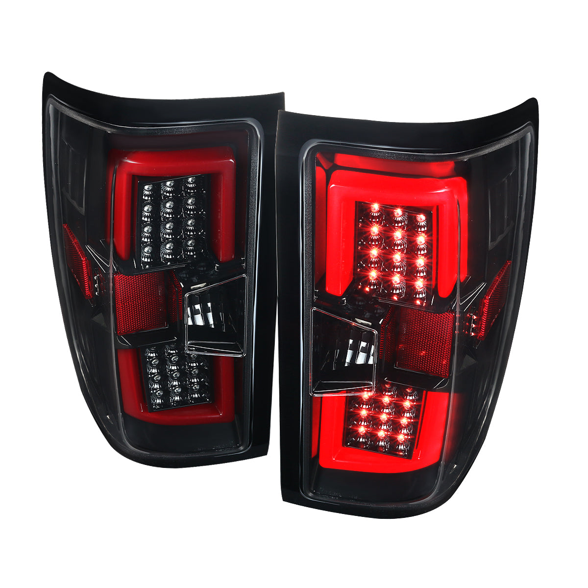 2014-2018 Chevrolet Silverado 1500/ 2015-2019 Silverado 2500HD 3500HD GMC Sierra 3500HD LED Tail Lights (Jet Black Housing/Clear Lens)