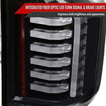 2019-2023 Chevrolet Silverado 1500 / 2020-2023 Silverado 2500HD/3500HD LED Tail Lights (Matte Black Housing/Clear Lens)