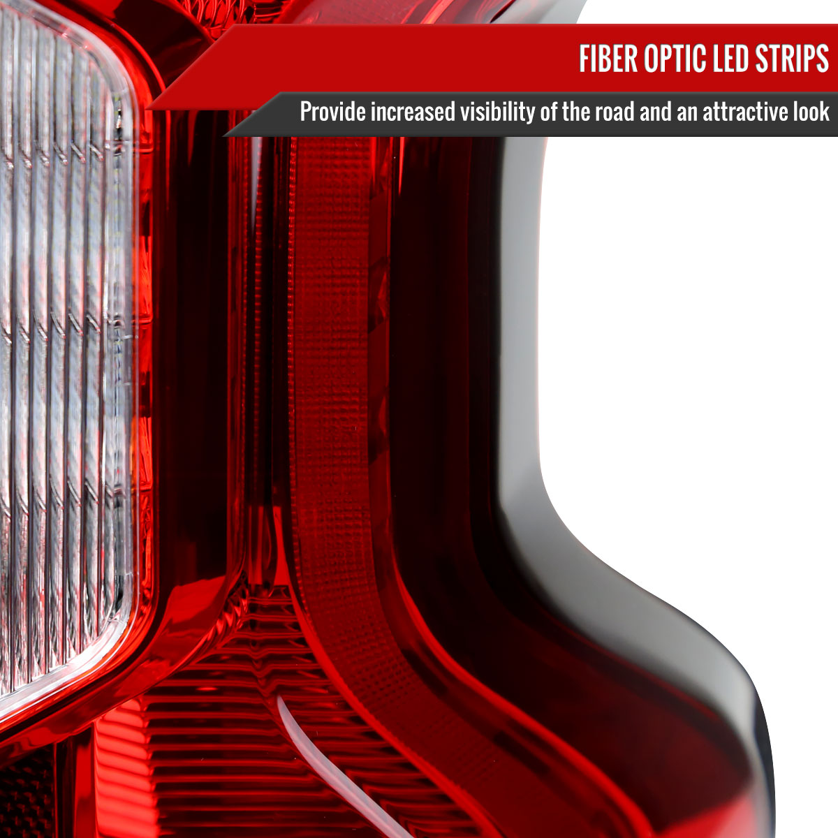2019-2023 Chevrolet Silverado 1500 / 2020-2023 Silverado 2500HD/3500HD LED Tail Lights (Chrome Housing/Red Lens)