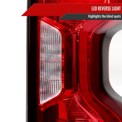 2019-2023 Chevrolet Silverado 1500 / 2020-2023 Silverado 2500HD/3500HD LED Tail Lights (Chrome Housing/Red Lens)