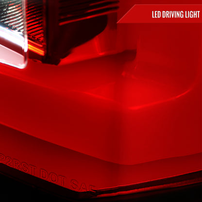 2015-2020 Chevrolet Tahoe/Suburban LS LT LTZ Premier LED Tail Lights (Chrome Housing/Red Lens)