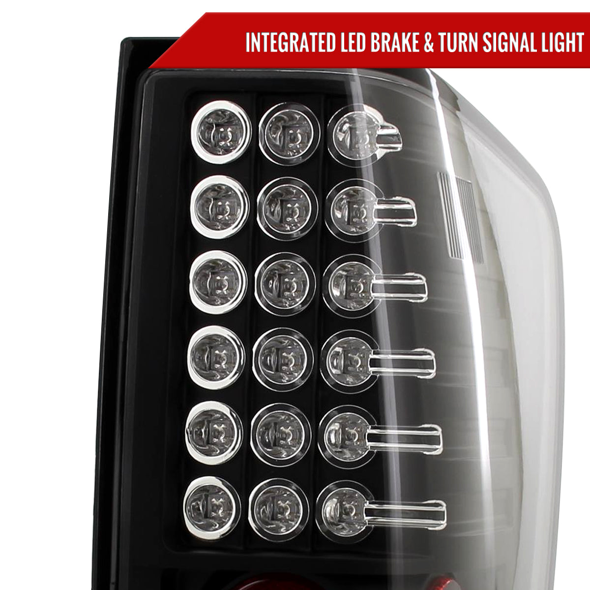 2004-2015 Nissan Titan LED Tail Lights (Matte Black Housing/Clear Lens)