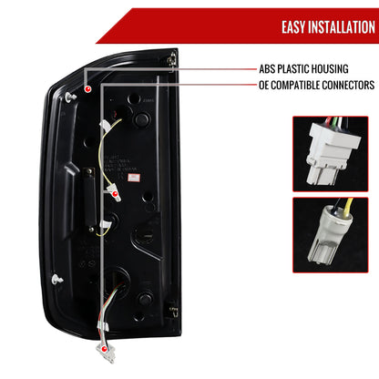 2014-2021 Toyota Tundra Sequential LED Tail Lights (Jet Black Housing/Clear Lens)
