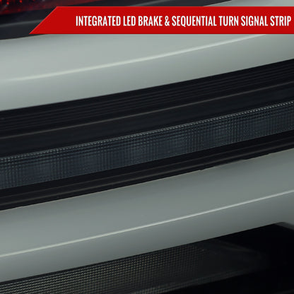 2015-2021 Subaru WRS STi Tail Light w/ Sequential LED Turn SignaL and LED Side Marker Brake Reverse (Black Housing / Smoked Lens)