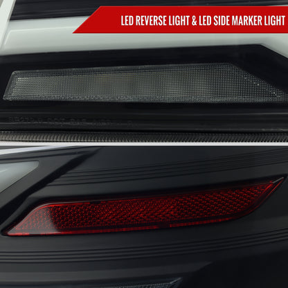 2015-2021 Subaru WRS STi Tail Light w/ Sequential LED Turn SignaL and LED Side Marker Brake Reverse (Black Housing / Smoked Lens)