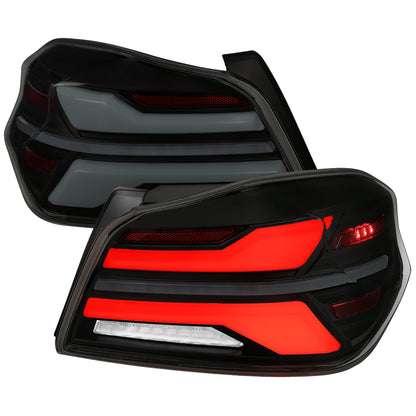 2015-2021 Subaru WRS STi Tail Light w/ Sequential LED Turn SignaL and LED Side Marker Brake Reverse (Black Housing / Smoked Lens)