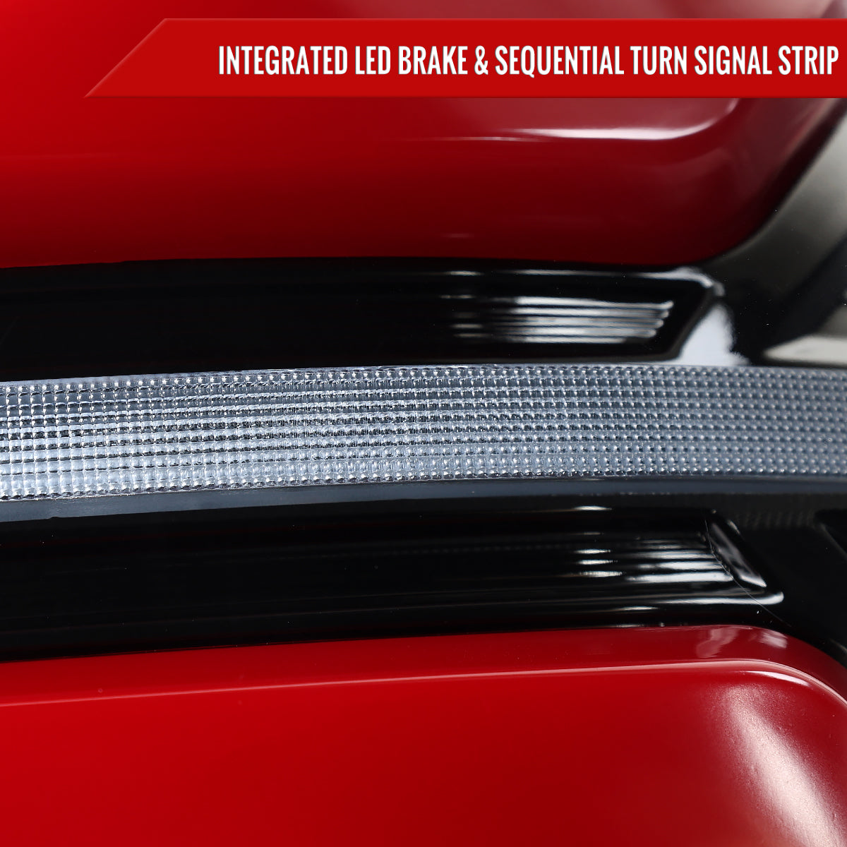 2015-2021 Subaru WRS STi Tail Light w/ Sequential LED Turn SignaL and LED Side Marker Brake Reverse (Glossy Black Housing / Clear Lens)