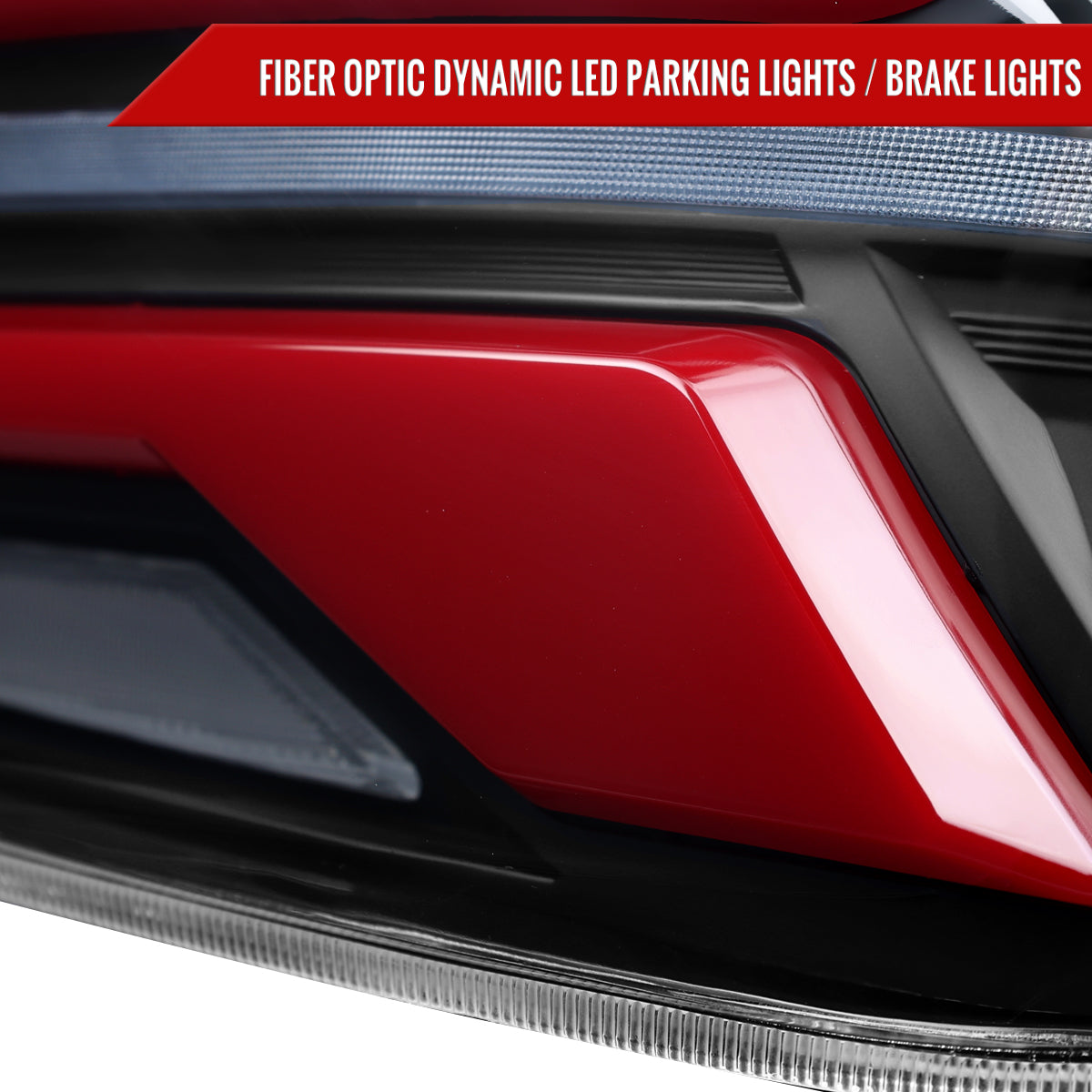 2015-2021 Subaru WRS STi Tail Light w/ Sequential Red LED Turn Signal and LED Side Marker Brake Reverse (Matte Black Housing / Clear Lens)