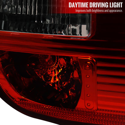 2000-2006 BMW E53 X5 Tail Lights - APC (Chrome Housing/Red Smoked Lens)