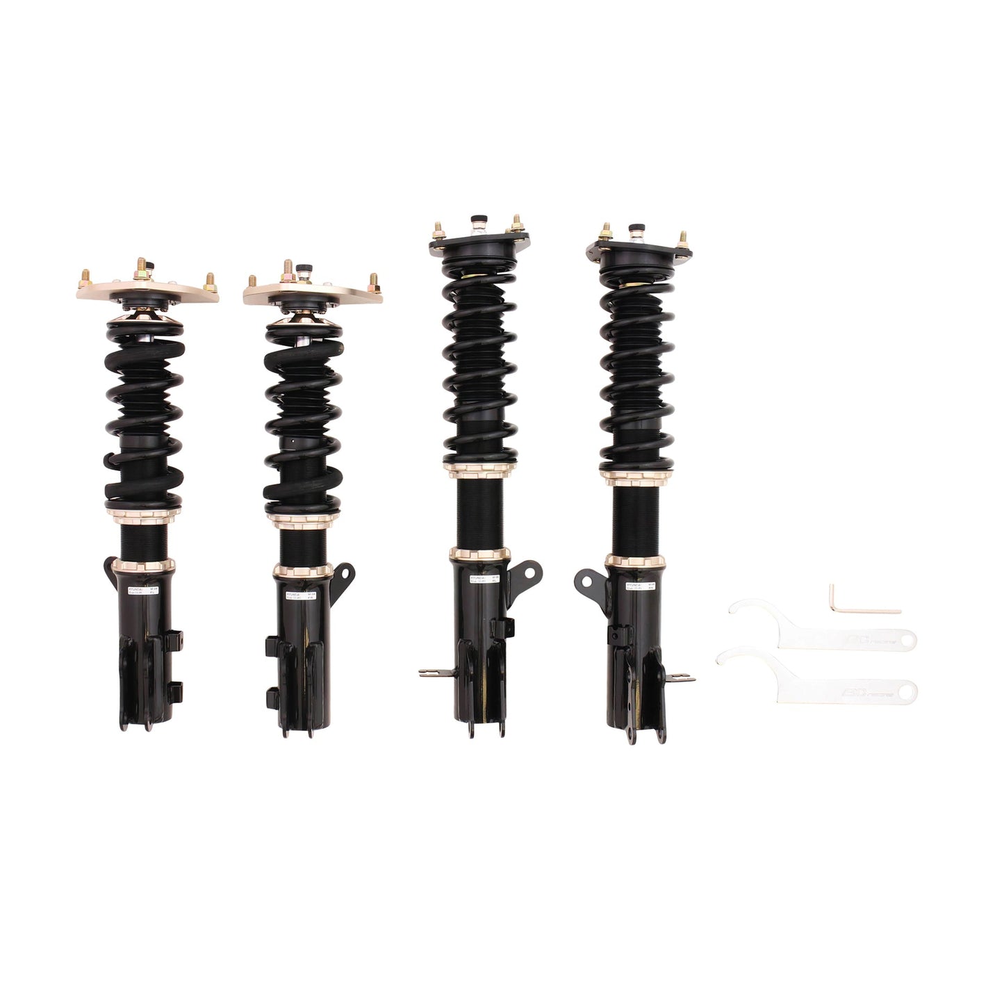 BC Racing BR Series coilovers on white background