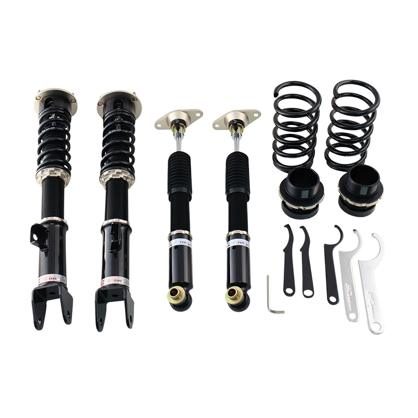 BC Racing BR Series coilovers on white background