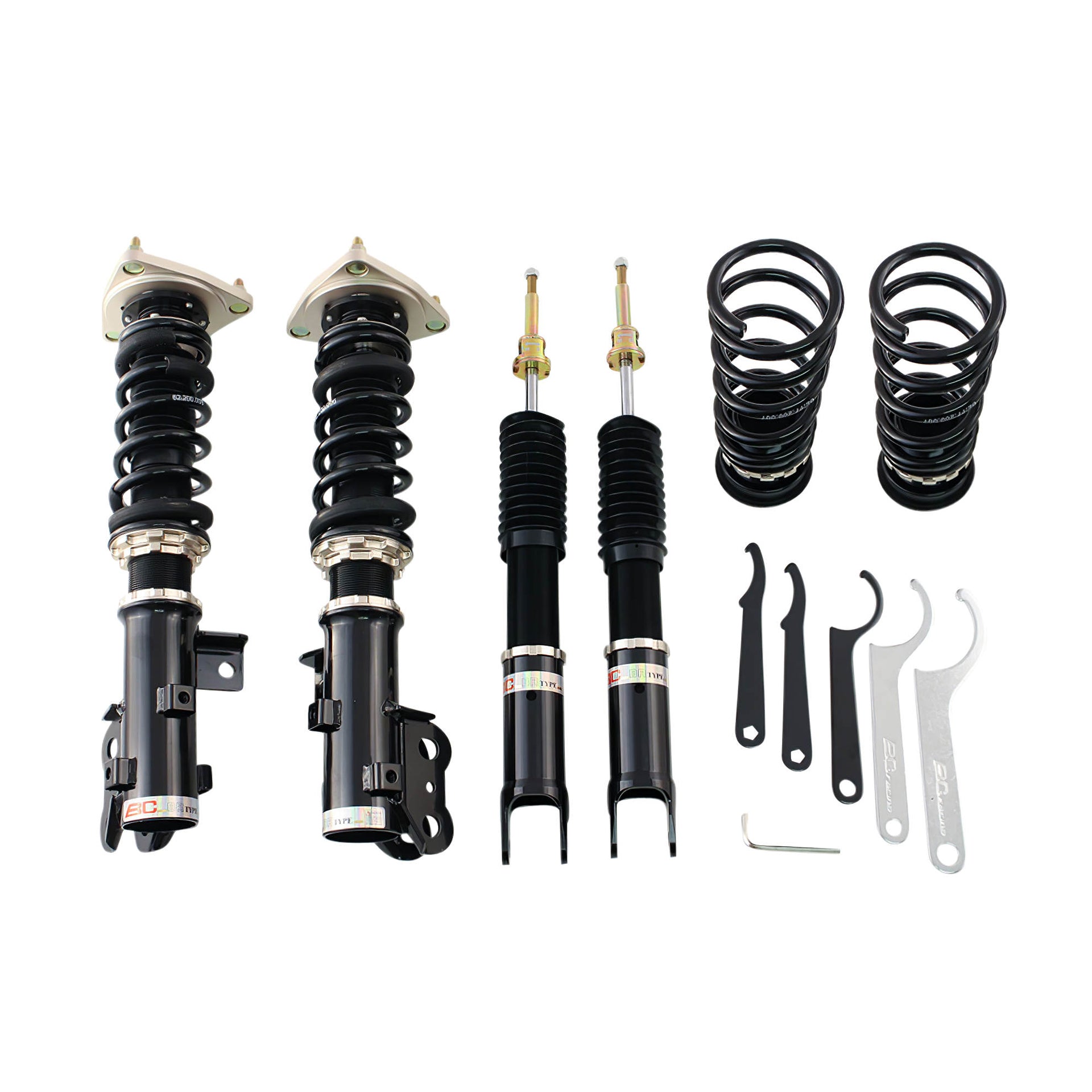 BC Racing BR Series coilovers on white background