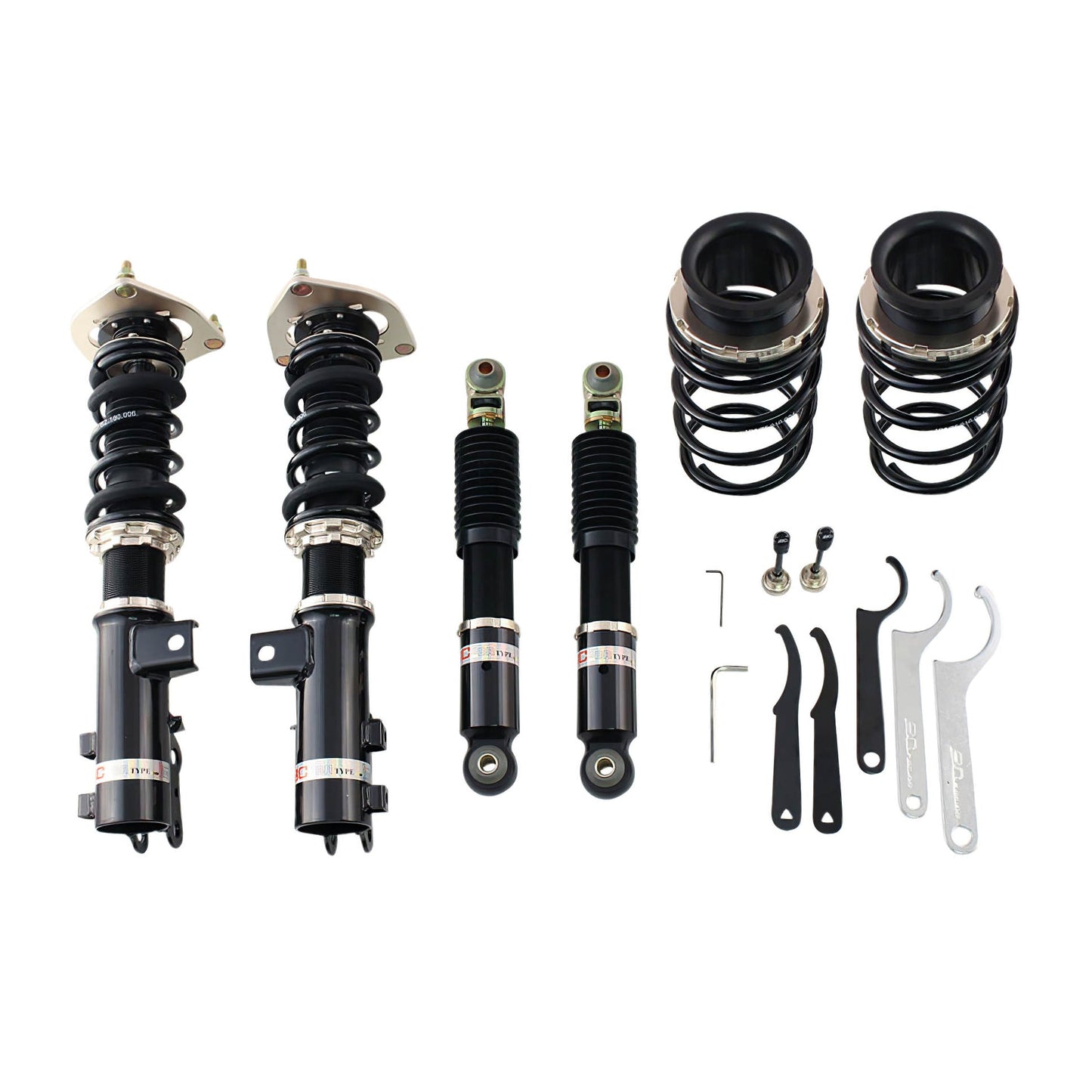 BC Racing BR Series coilovers on white background