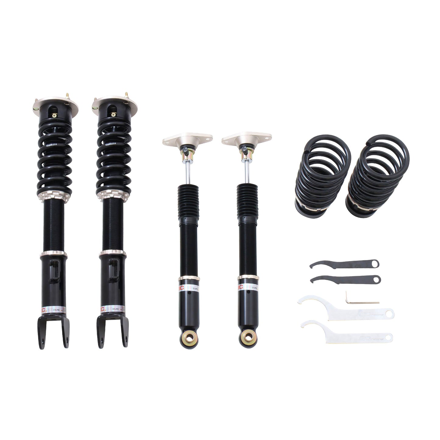 BC Racing BR Series coilovers on white background
