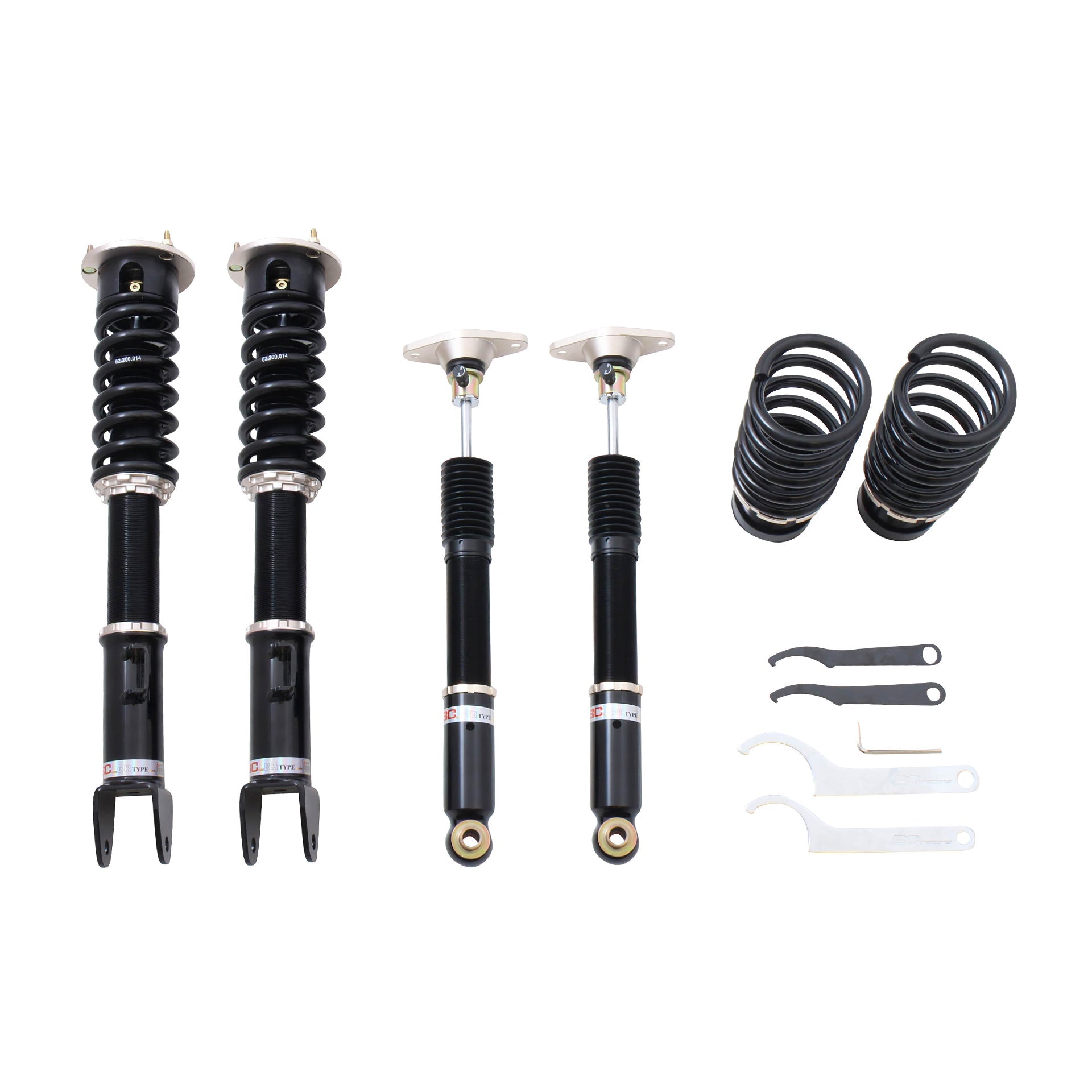 BC Racing BR Series coilovers on white background
