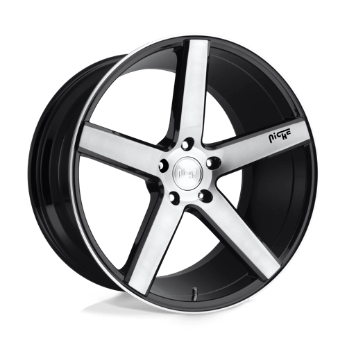Niche M124 MILAN Gloss Black Brushed 19x8.5 +35 5x114.3mm 72.6mm