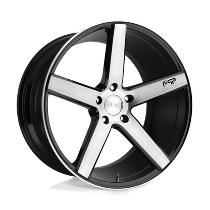 Niche M124 MILAN Gloss Black Brushed 19x8.5 +35 5x114.3mm 72.6mm